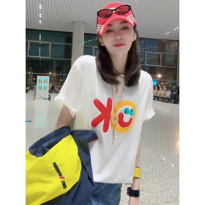 早い者勝ち 早い者勝ち 絶対流行 カジュアル Tシャツ<F-11132>