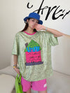 個性派 売れ筋 おすすめ 絶対流行 早い者勝ち カジュアル 2色選択 Tシャツ<F-11373>