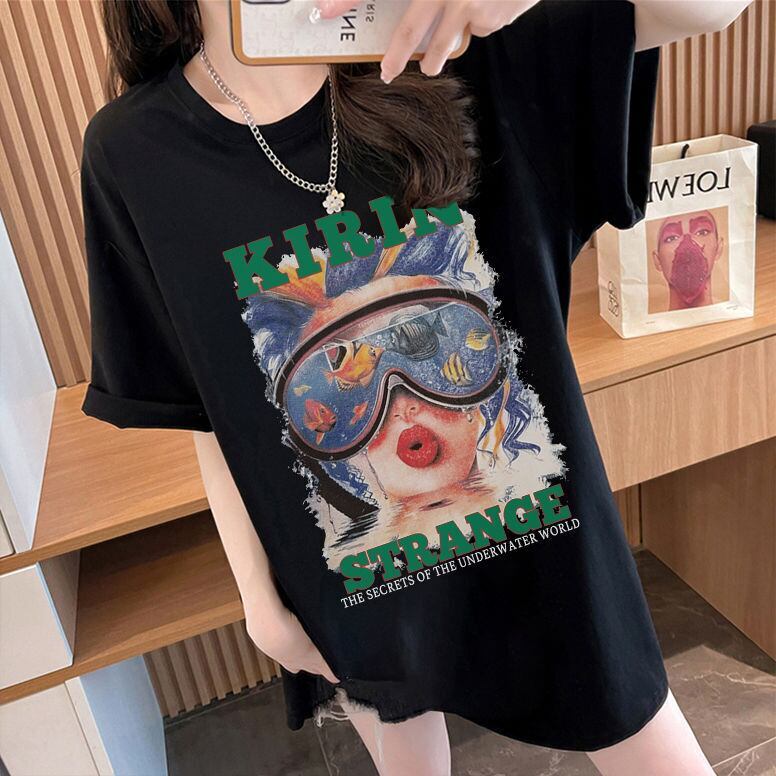 【半額！期間限定！！】話題沸騰中 カジュアル アバンギャルド プリント 3色選択 半袖Tシャツ＜F-8581＞