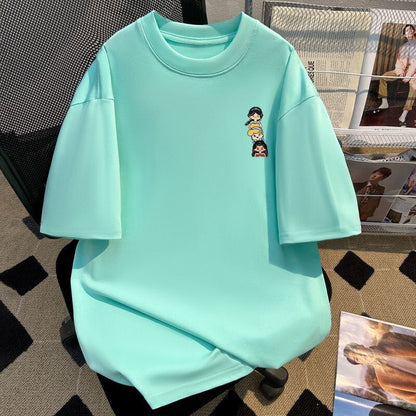 新商品 カジュアル 定番シンプル プリント 全6色 半袖TシャツF-8767
