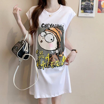 真夏も快適 着心地良い ファッション感満々 プリント全4色 ノースリーブ Tシャツ カットソー＜F-9161＞
