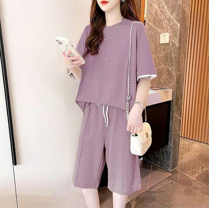 定番シンプル 半袖Ｔシャツⅹパンツセット全4色 カジュアル <F-8732>
