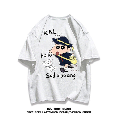 男女兼用 プリント 快適 半袖 Tシャツ F-13267