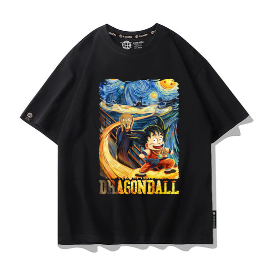 男女兼用 カジュアル プリント 半袖 Tシャツ F-13569