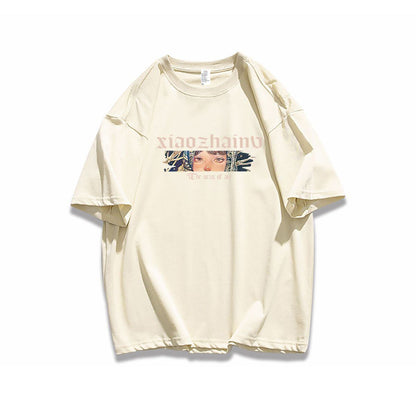 ポップなプリントが夏に映えるプリントTシャツ 半袖 全8色 Tシャツ F-9252