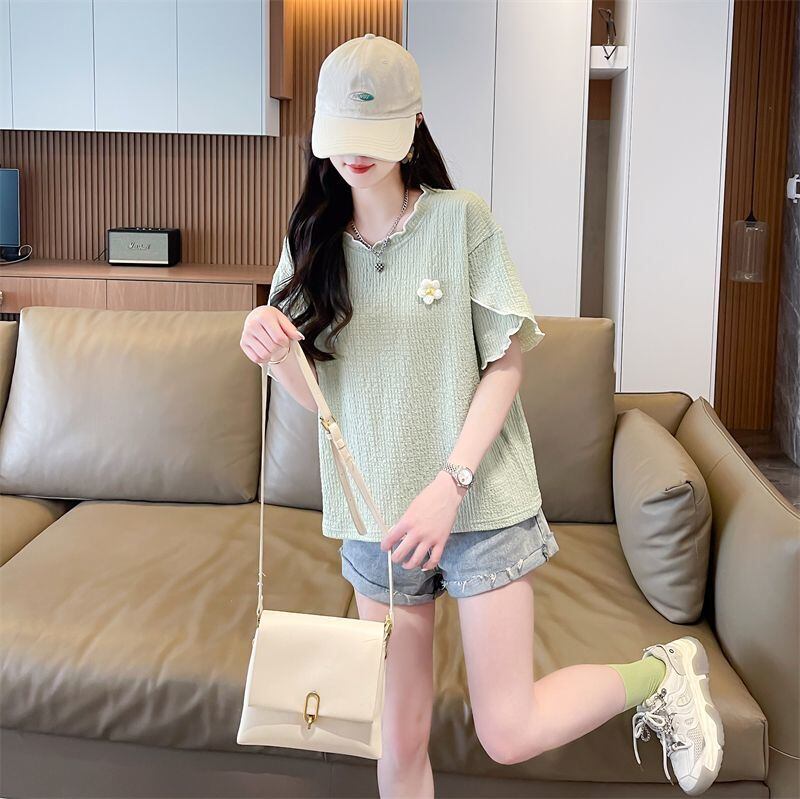 美人度アップ スウィート キュート 5色選択 半袖Tシャツ＜F-8578＞