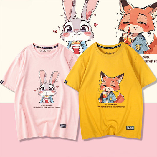 （半額！期間限定）男女兼用 人気上昇中 プリント 半袖 Tシャツ F-13599