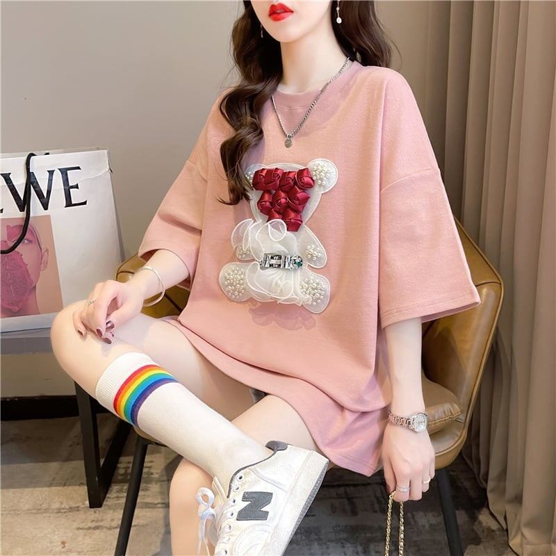 デザインセンス重工業立体パターンベアーズニューアイロンダイヤメッシュ半袖Tシャツ<F-2916>