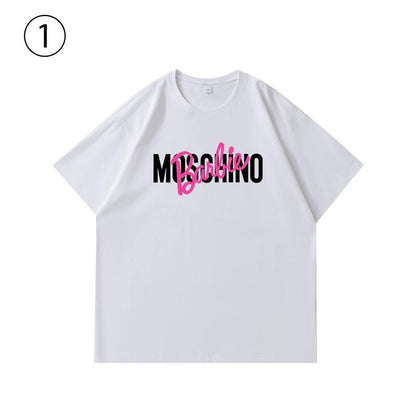 絶対流行 カジュアル 早い者勝ち ルーズ プリント全3色 2種選択可 男女兼用 半袖TシャツF-9030