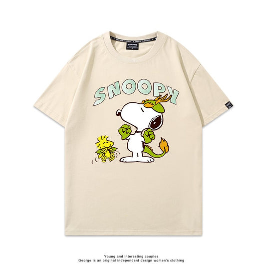 男女兼用 高品質 カジュアル プリント Tシャツ F-13336