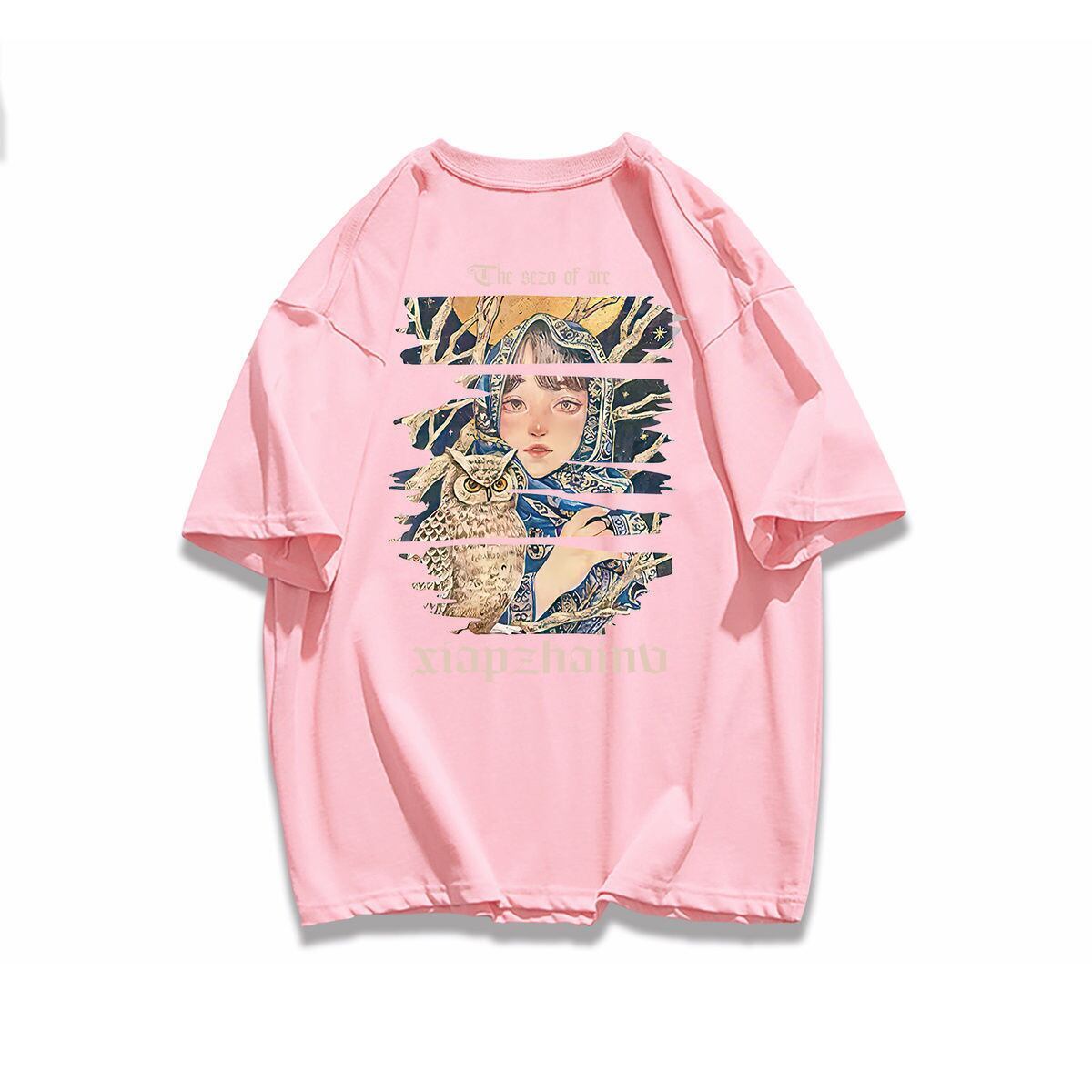 ポップなプリントが夏に映えるプリントTシャツ 半袖 全8色 Tシャツ F-9252