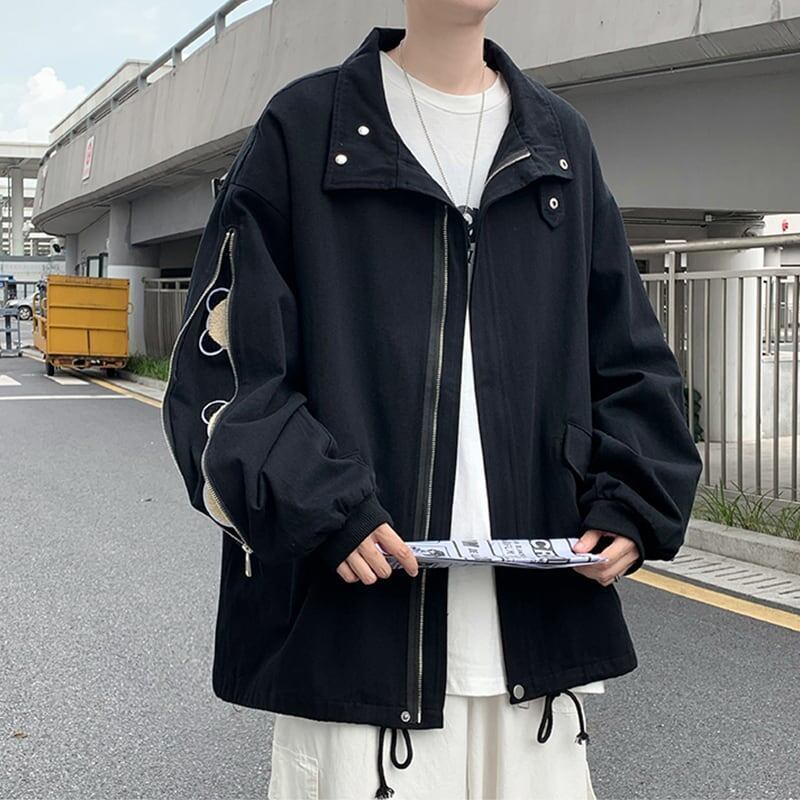 デザイン感   パンダプリント ジャケット アウター＜F-2172＞