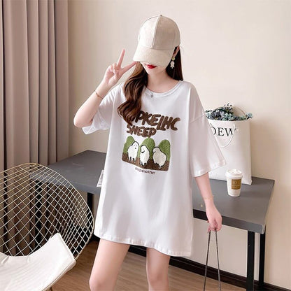 合わせやすい   チャーミング Tシャツ カットソー＜F-3480＞