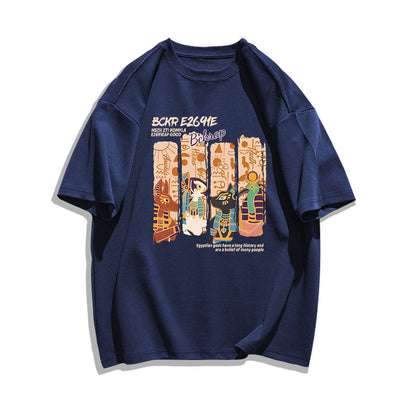 着回し力抜群 アバンギャルド 特別デザイン プリント全5色 半袖Tシャツ<F-8712>