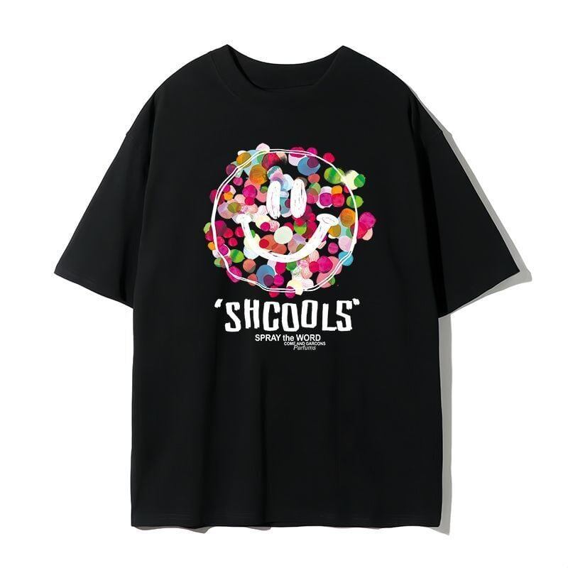 話題沸騰中 スマイリー カジュアル 半袖 Tシャツ <F-8651>