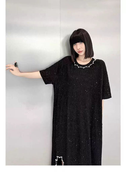 定番シンプル 大人可愛い 美人度アップ  カジュアル エレガント ワンピースisf-11070
