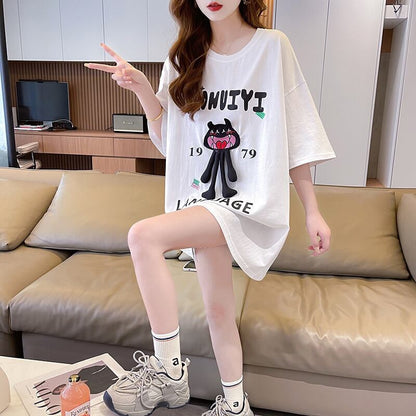 今季マストバイ ファッション 新商品 プリント ゆったり 全4色 半袖 Tシャツ＜F-11365＞