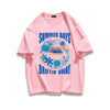 柔らかな肌触りで着心地も楽ちん アバンギャルド カジュアル プリント 全7色 半袖 Tシャツ F-9263