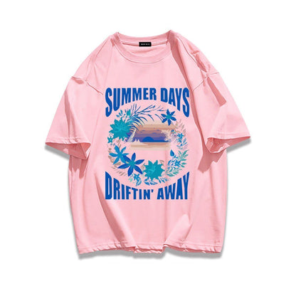 柔らかな肌触りで着心地も楽ちん アバンギャルド カジュアル プリント 全7色 半袖 Tシャツ F-9263