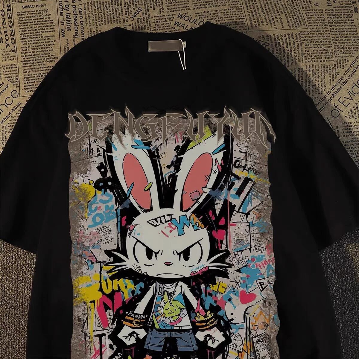 着回し力抜群 特別デザイン カジュアル プリント 全3色 半袖 Tシャツ F-8810