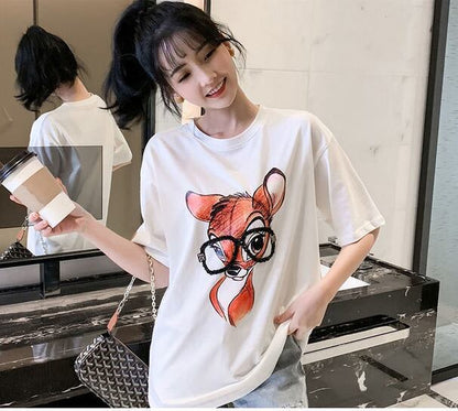 売り切れ必至 アクティブも綺麗も叶う 上品 プリント 全3色 半袖 Tシャツ F-8990