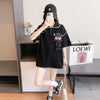 美人度アップ   ワッフル ロング Tシャツ ゆったり半袖 ＜F-2930＞