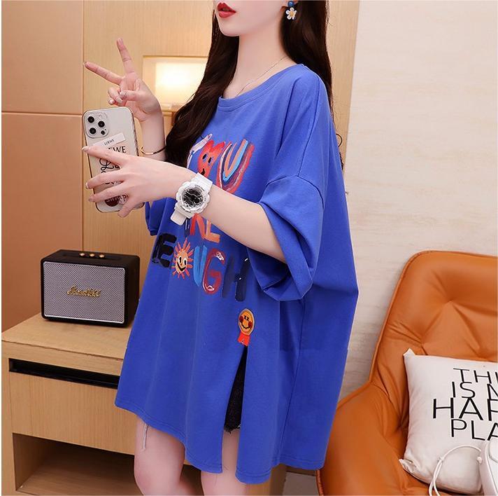 ストリートトレンド韓国風コットン半袖Tシャツ<F-2962>