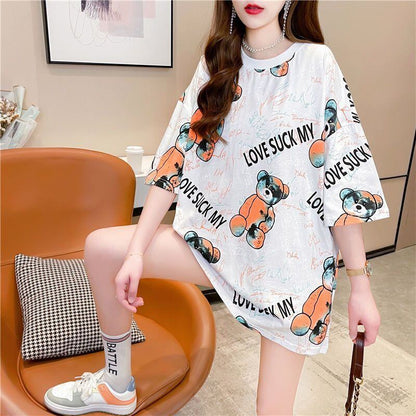 大人可愛い 売り切れ必至 美人度アップ 着回し力抜群 全5色 半袖Tシャツ<F-11520>