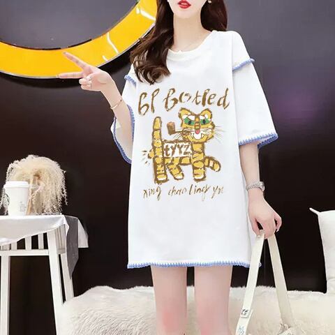 売り切れ必至 カジュアル アバンギャルド プリント全2色 半袖Tシャツ カットソー ＜F-8561＞
