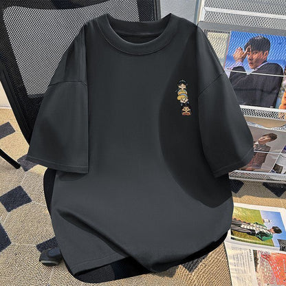 新商品 カジュアル 定番シンプル プリント 全6色 半袖TシャツF-8767