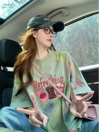 超人気商品 特別デザイン 個性派 絞り染め 半袖 Tシャツ ＜F-8661＞