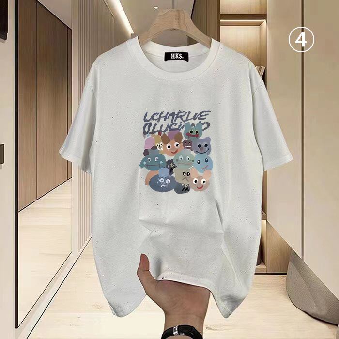 新商品 プリント カジュアル 選べるデザイン4種類 全2色 Tシャツ カットソー＜F-8585＞