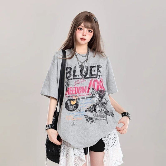 ファッション 早い者勝ち 絶対流行 カジュアル 2色選択 Tシャツ<F-11580>