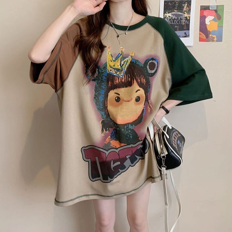 話題沸騰中 ビッグロゴ お勧めカラーマッチング ゆったり 半袖Tシャツ＜F-8350＞