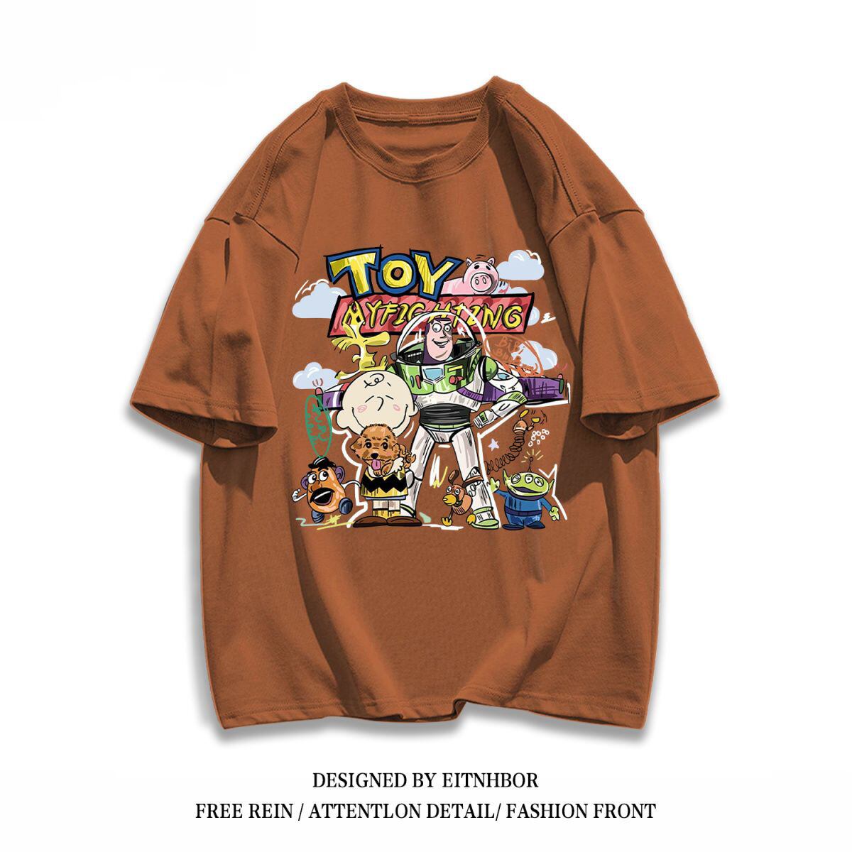 男女兼用 プリント 快適 半袖 Tシャツ F-13278