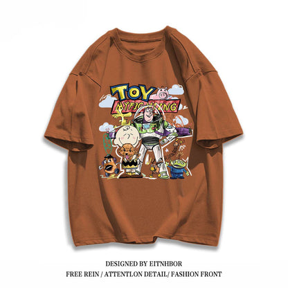 男女兼用 プリント 快適 半袖 Tシャツ F-13278
