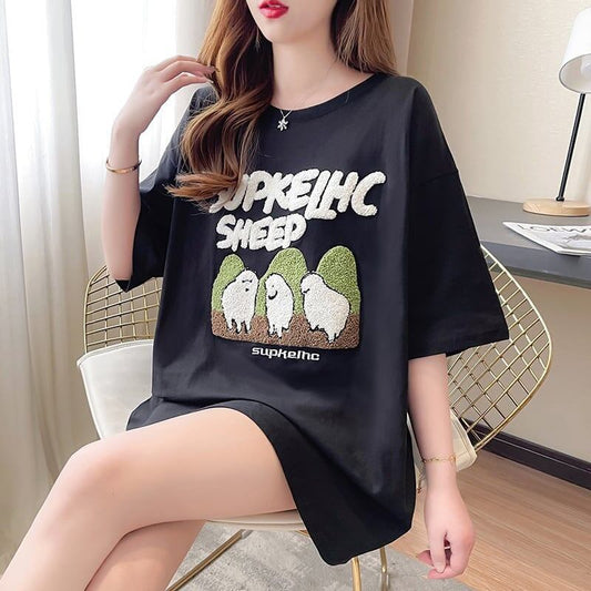 合わせやすい   チャーミング Tシャツ カットソー＜F-3480＞