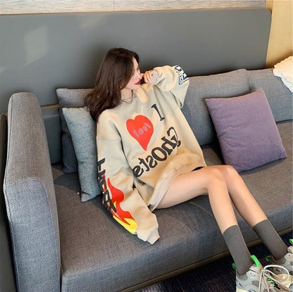 スタイリッシュ   一目惚れ スウェット パーカー＜F-2719＞
