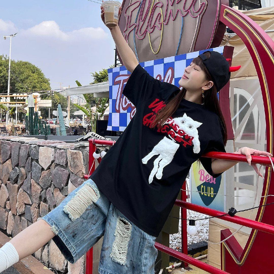 絶対流行 カジュアル 早い者勝ち 2色選択 Tシャツ<F-11106>