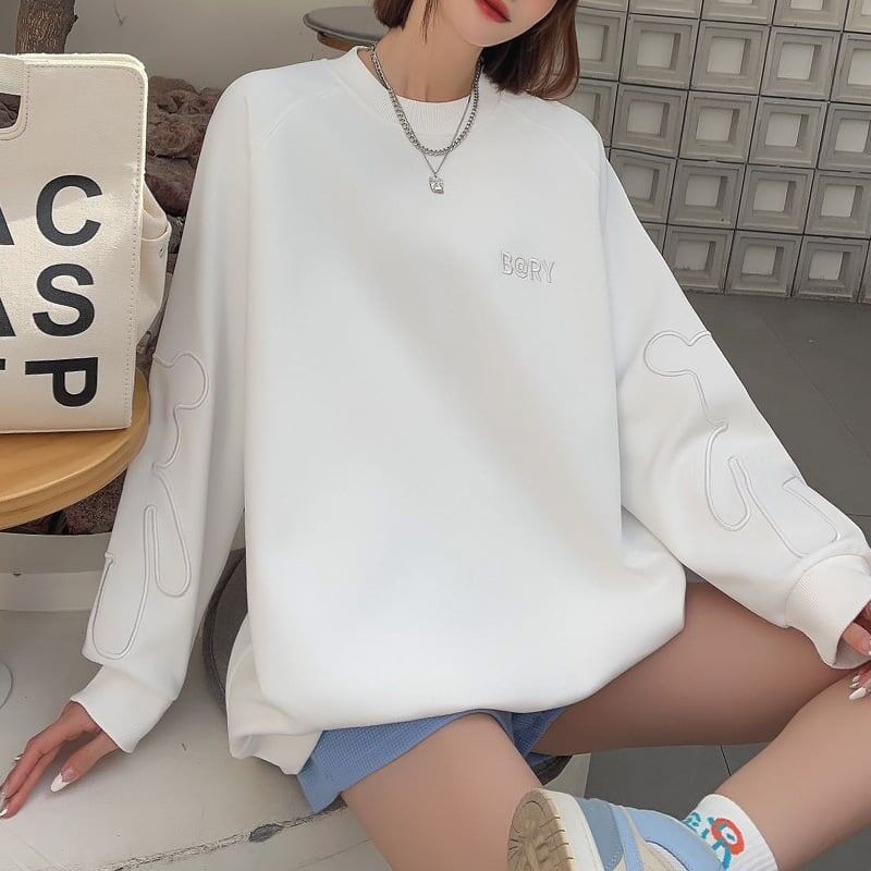 女子マスト刺?ロゴ厚手スウェット全4色＜F-4478＞