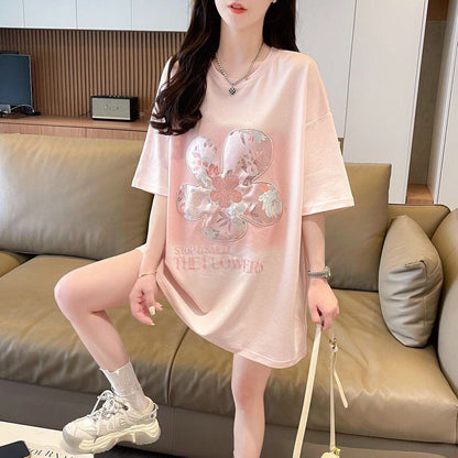 超人気 切り替え カジュアル プリント全3色 半袖Tシャツ カットソー ＜F-8609＞