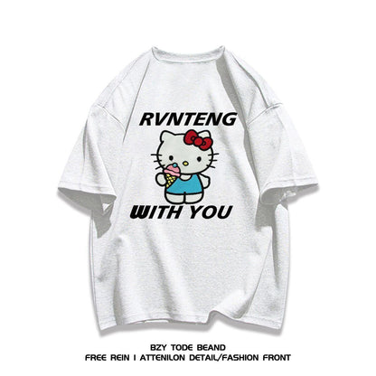 男女兼用 売れ筋 上質 プリント Tシャツ F-13305