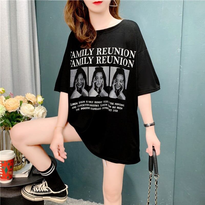 デザイン感   チャーミング Tシャツ カットソー＜F-3517＞