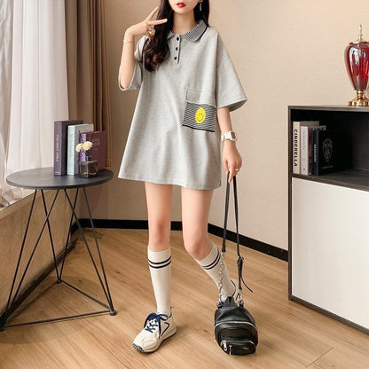 カジュアル 3色選択可 お洒落 ストライプ Tシャツ カットソー＜F-3068＞