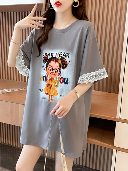 美人度アップ カジュアル 好感度UP 全4色 半袖 Tシャツ ＜F-11118＞