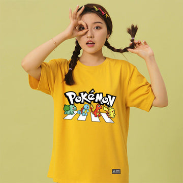 男女兼用 カジュアル プリント 半袖 Tシャツ F-13597