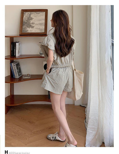 ファッション デニム 個性派 半袖Ｔシャツⅹパンツセット<F-11726>