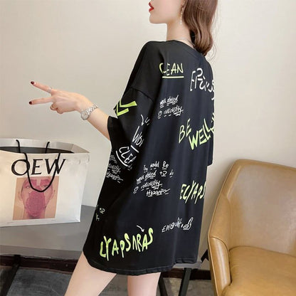 カジュアル 切り替え 好感度満載 プリント Tシャツ カットソー＜F-3543＞
