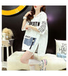 大活躍 アバンギャルド デザイン性抜群 カジュアル プリント全3色 半袖Tシャツ＜F-9323＞