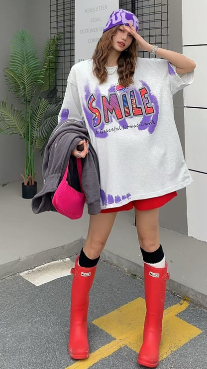 おすすめ 好感度UP 美人度アップ カジュアル 全4色 半袖 Tシャツ ＜F-11234＞